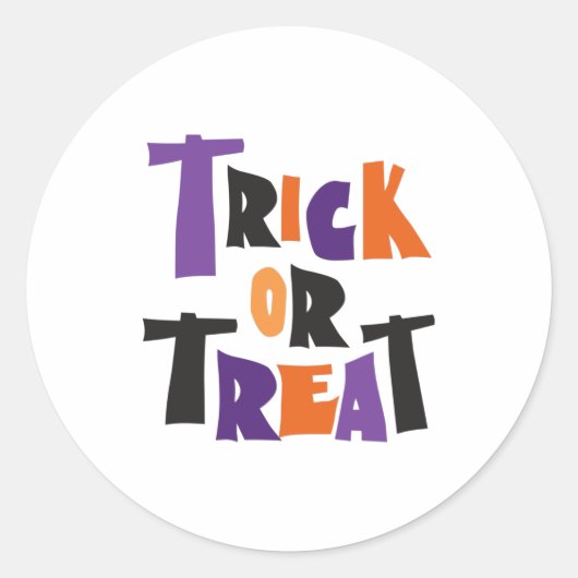 Sticker Rond Trick or treat Halloween scary night (Devant)