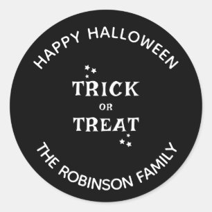 Sticker Rond Trick or Treat - Happy Halloween personnalisé