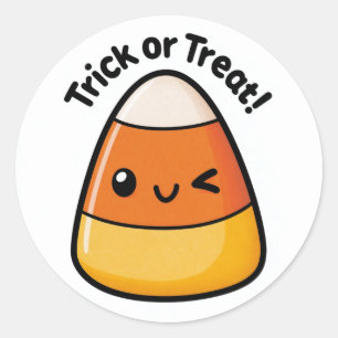 Sticker Rond Trick or Treat ! - Maïs sucré 1
