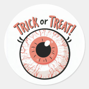 Sticker Rond Trick or Treat ! - Œil