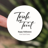 Sticker Rond Trick ou traitement Halloween Favoriser le traitem