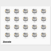Sticker Rond Trick ou traiter Halloween Candy Corn Cute Favoris (Feuille)