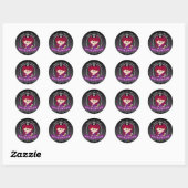 Sticker Rond Trick ou traiter Halloween fille (Feuille)
