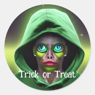 Sticker Rond Trick ou Treat Halloween
