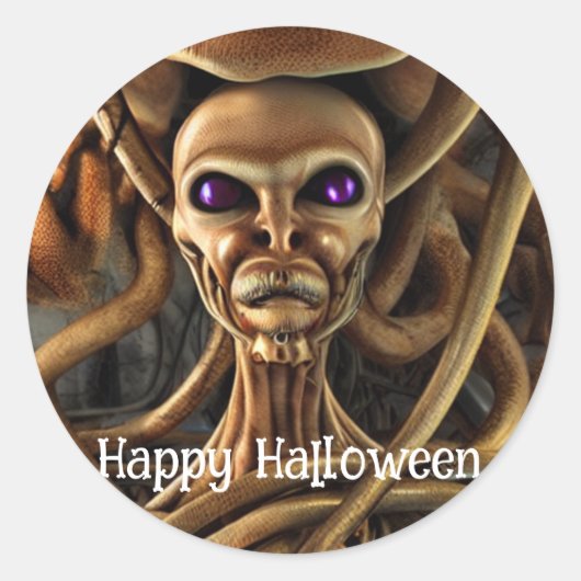 Sticker Rond Trick ou Treat Halloween (Devant)