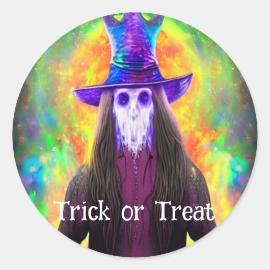 Sticker Rond Trick ou Treat Halloween (Devant)