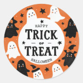 Sticker Rond Trick ou Treat Party (Devant)