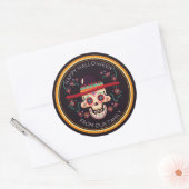 Sticker Rond Trick ou Treat Smiling visage Happy Halloween (Enveloppe)