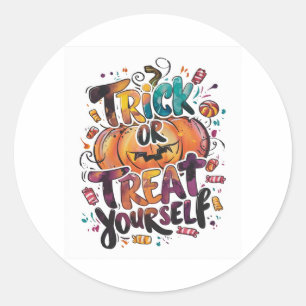 Sticker Rond Trick ou Treat You