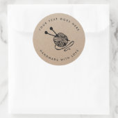 Sticker Rond Tricot artisanal (Sac)