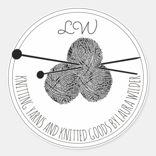Sticker Rond Tricot Whimsical (Devant)
