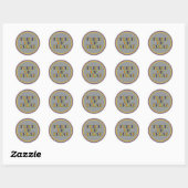 Sticker Rond Tricoter ou traiter (Feuille)