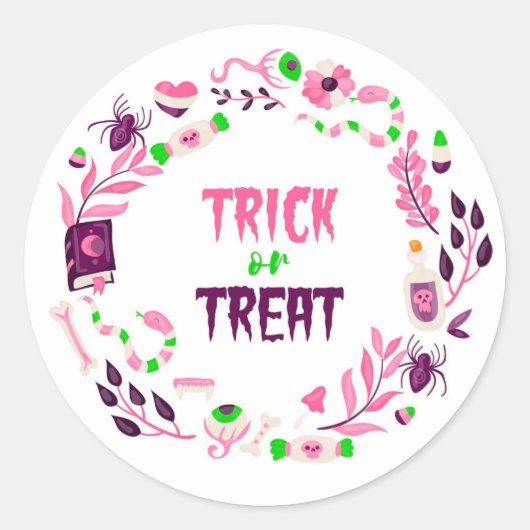 Sticker Rond Tricoter ou traiter (Devant)