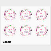 Sticker Rond Tricoter ou traiter (Feuille)