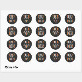 Sticker Rond Tricoter ou traiter | Halloween (Feuille)