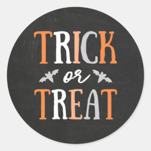 Sticker Rond Tricoter ou traiter Halloween