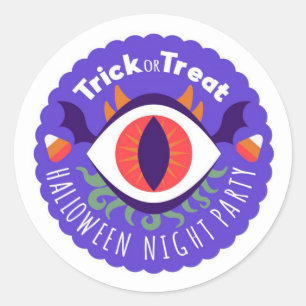 Sticker Rond Tricoter ou traiter l'oeil de chat