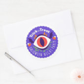 Sticker Rond Tricoter ou traiter l'oeil de chat (Enveloppe)