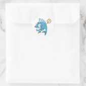 Sticker Rond Trident le poisson (Sac)