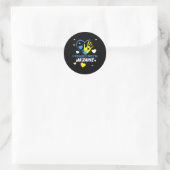 Sticker Rond Trident ukrainien Drapeau ukrainien Drapeau ukrain (Sac)