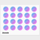 Sticker Rond Triez pour les étoiles rose violet et bleu! (Feuille)