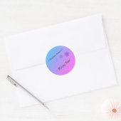 Sticker Rond Triez pour les étoiles rose violet et bleu! (Enveloppe)
