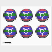 Sticker Rond Trigenre (Feuille)