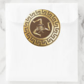 Sticker Rond Trinacria de Sicile (Bronze) (Sac)