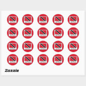 Sticker Rond Trinité-et-Tobago (Feuille)