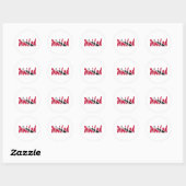 Sticker Rond Trinité-et-Tobago (Feuille)