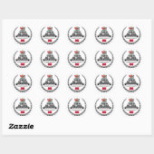 Sticker Rond Trinité-et-Tobago (Feuille)