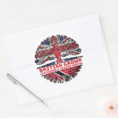 Sticker Rond Trinité-et-Tobago Royaume-Uni British Tree (Enveloppe)