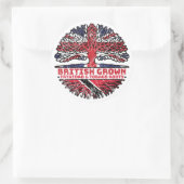 Sticker Rond Trinité-et-Tobago Royaume-Uni British Tree (Sac)