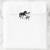 Sticker Rond Trio Chevaux Dressage (Sac)