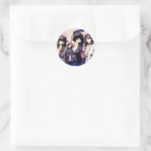 Sticker Rond Trio des enfants tsiganes (Sac)