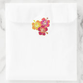 Sticker Rond trio hibiscus (Sac)