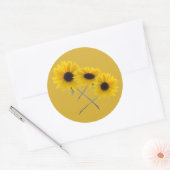Sticker Rond Trio tournesol (Enveloppe)