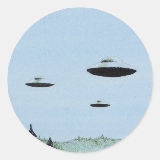 Sticker Rond Trio UFO (Devant)