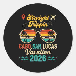 Sticker Rond Trip tout droit Cabo San Lucas 2026 famille été