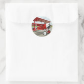 Sticker Rond Triplane de Red Baron (Sac)