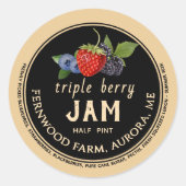 Sticker rond triple Berry (Devant)