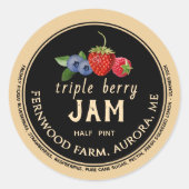 Sticker rond triple Berry (Devant)