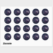 Sticker Rond Triple Moon Goddess Luna Universe Party (Feuille)