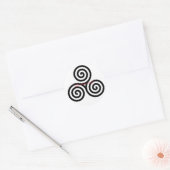 Sticker Rond Triple spirale noire Thunder_Cove (Enveloppe)