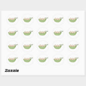 Sticker Rond Tripler les pois dans une poitrine (Feuille)