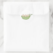 Sticker Rond Tripler les pois dans une poitrine (Sac)