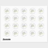Sticker Rond Triplets mignons Baby shower Ours Koala Retour (Feuille)