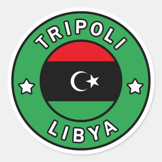 Sticker Rond Tripoli Libye (Devant)