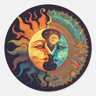 Sticker Rond Tripper Sun&Moon