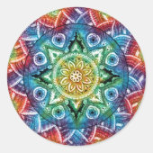 Sticker Rond Trippy Mandala (Devant)